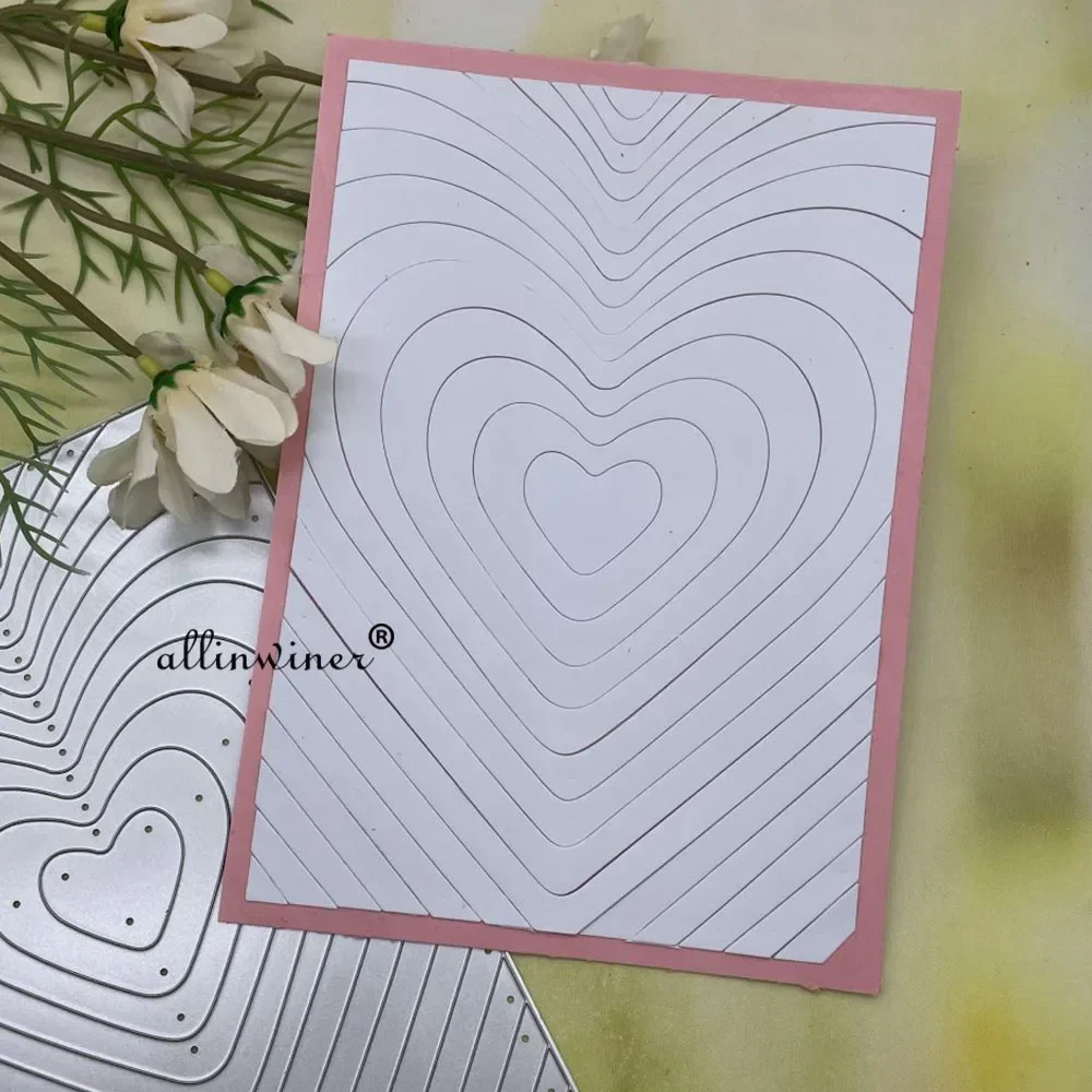 

Heart love rectangular Metal Cutting Dies Stencils For DIY Scrapbooking Decorative Embossing Handcraft Die Cutting Template