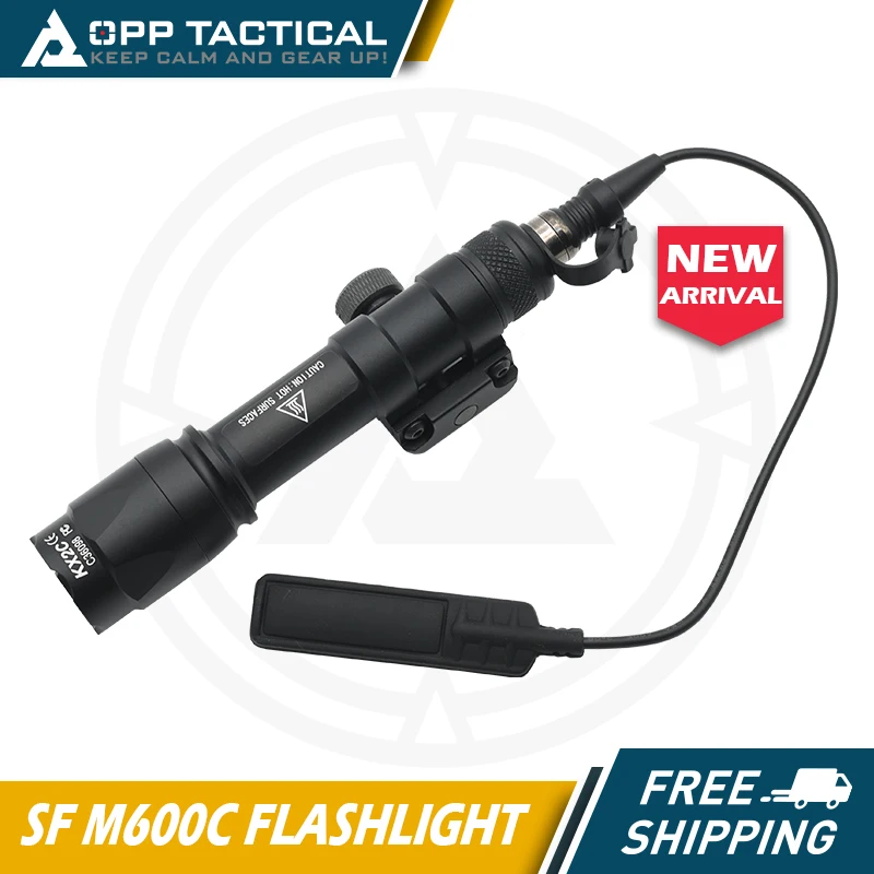 

Airsoft M600 M600C Scout Flashlight 340Lumens LED Tatical Hunting Gun Weapon Light with Dual Function Tape Swtich