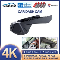 4K HD Wifi Car Dvr Dash Cam Camera For BMW F06 F07 F10 F11 F15 F16 F20 F21 F25 F26 F30 F31 F32 F36 F45 F48 F80 F82 F85 2013-2021