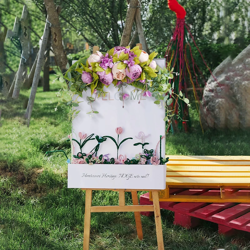 Kunstpioen Latei Bloem Bruiloft Simulatie Teken Welkom Bloemenboog Decoratie Huis Tafel Nep Bloem Bruiloft Benodigdheden