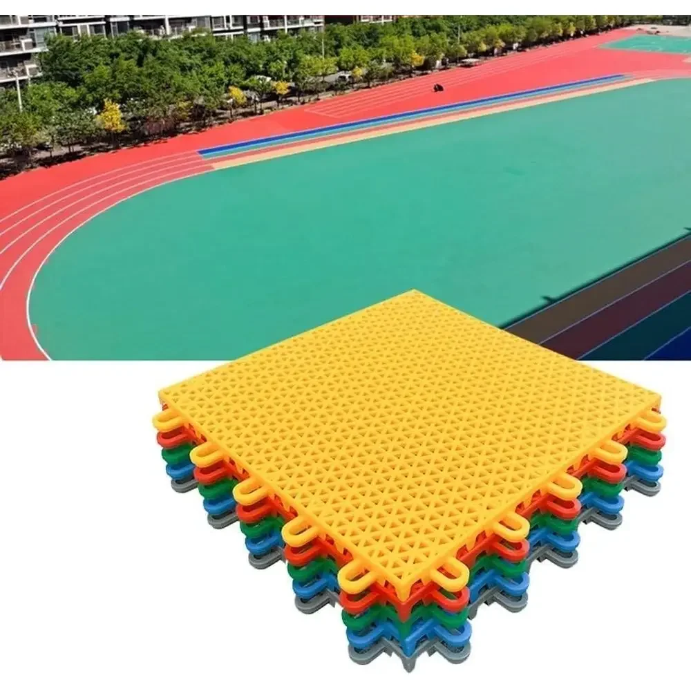 Interlocking Floor Tiles for Sports Mats, Indoor/Outdoor Basketball Courts, Waterproof and Antioxidant (Gray, 10 Pack)