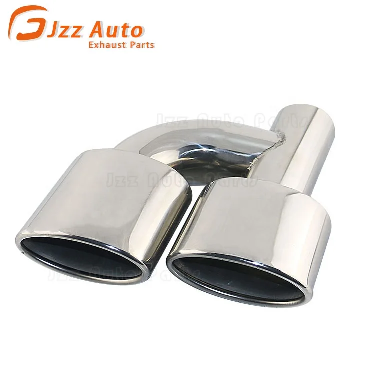 JZZ China supplier stainless steel car exhaust pipe 2.5 inch dual muffler tip