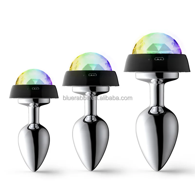 

Voice Control Led Light Anal Butt Plug Wholesale Luminous Flashlight Stainless Steel Expand Anal Plugs Sound Controlled