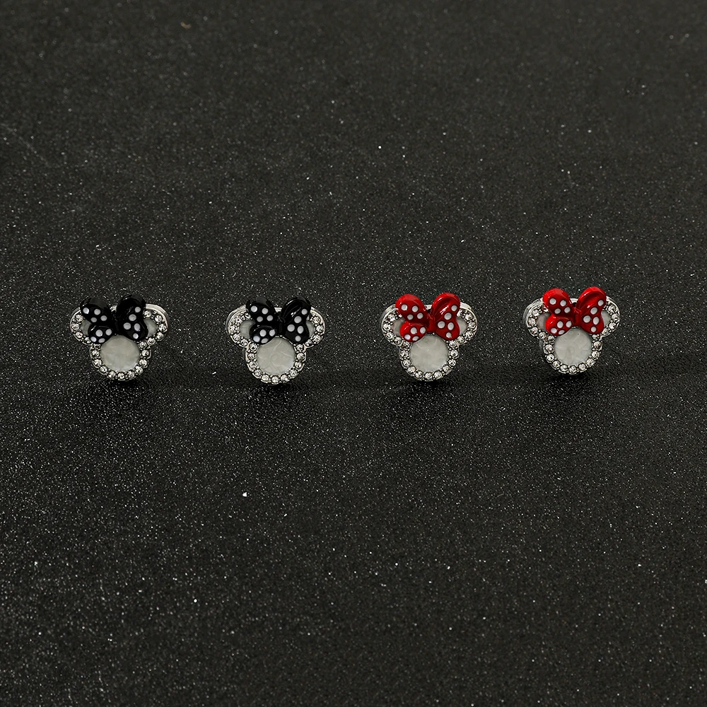 These Disney Mickey Mouse Rhinestone Earrings Are a Thoughtful Gift for Girls.