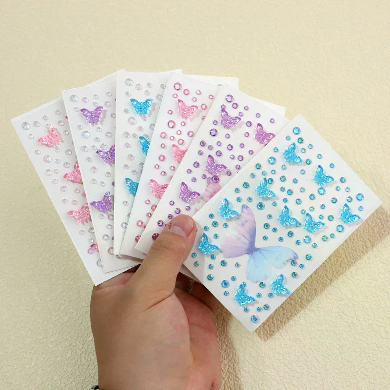 1Pcs Face Gem Pearl Sticker 3D - Body Jewelry Stickers recension och pris