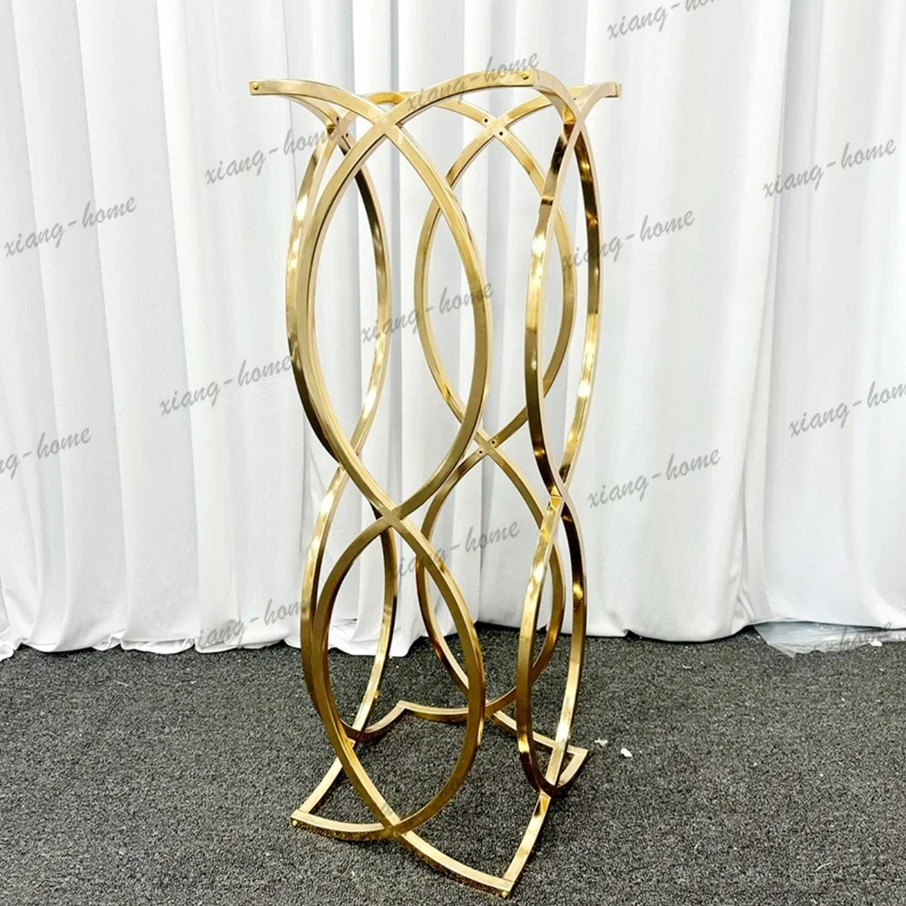 Factory Direct 2/6pcs Metal Sliver/ Gold Candle Holder Road Lead Pillar Candlestick Table Centerpiece Stand For Wedding Candelab