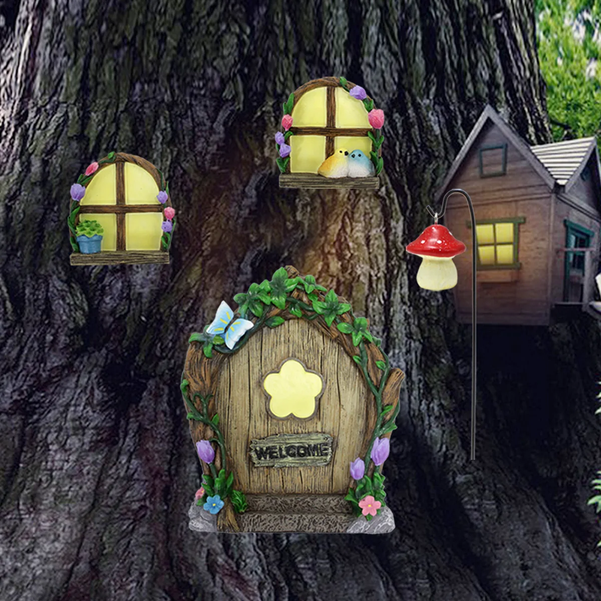 

4pcs/set Glow-in-the-Dark Butterfly Window Hangers - Handcrafted Outdoor Decor for Porch & Garden