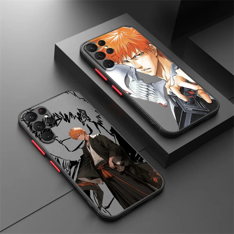 K-Kurosaki I-Ichigo Anime Cartoon Frosted Translucent For Samsung A53 A52 A33 A32 A51 A71 A21S A13 A73 A50 A22 A12 5G TPU