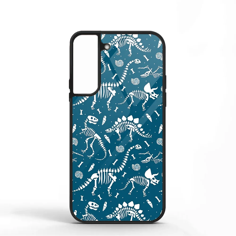 

Dinosaur Fossils In Blue Phone Case For Samsung S10 S20 S21 S22 S24 S30 Plus ULTRA Mirror Acrylic Cover
