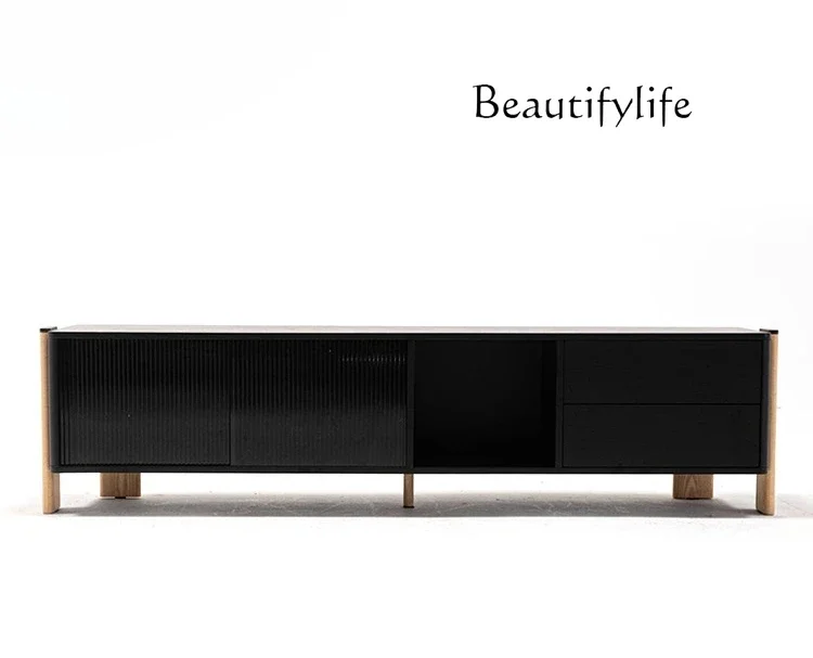 J /Watch TV Cabinet/French Retro Black Living Room TV Cabinet Living Room Household Medieval Small Apartment
