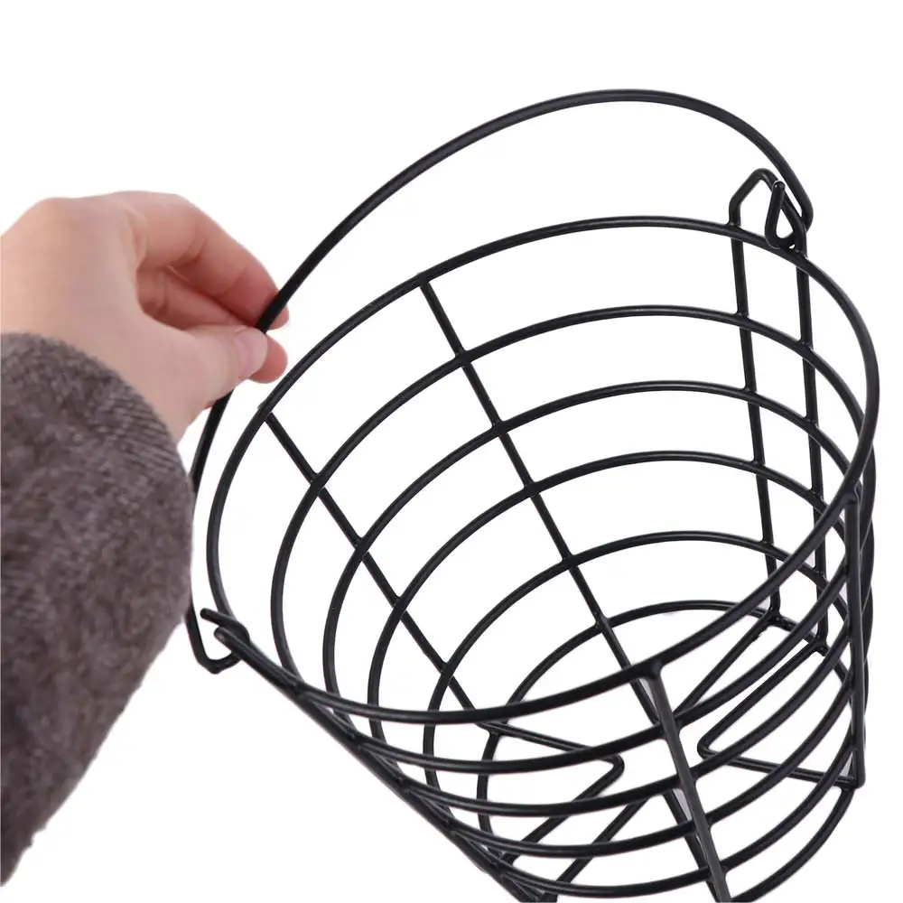 Metal Wire Golf Ball Basket With Handle Trainer Ball Golf Ball Carrying Bucket Balls Container Stackable Utility