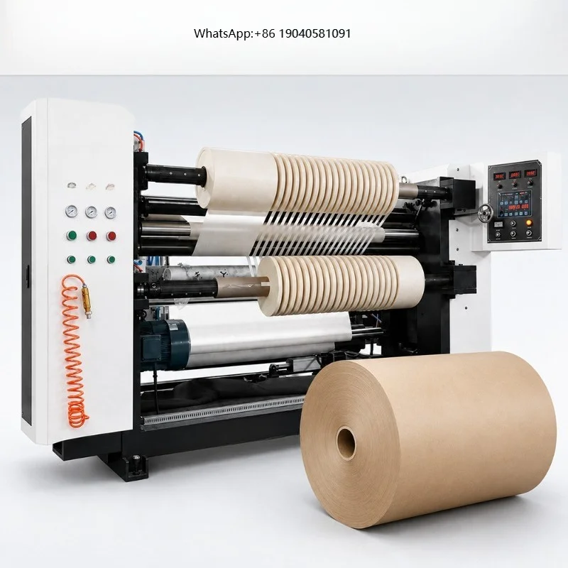 Vertical Duplex Rewinding Slitter Machine for Flexible Film Paper Foil and Narrow Finished Roll Conversion