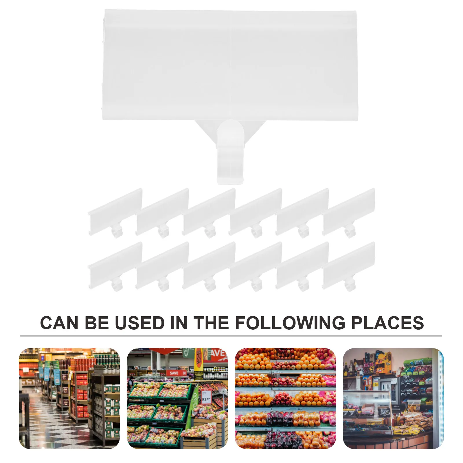 20Pcs Shelf Label Holder Price Tag Display Holder for Wire Racks Storage Bins Basket Install No Tools Needed