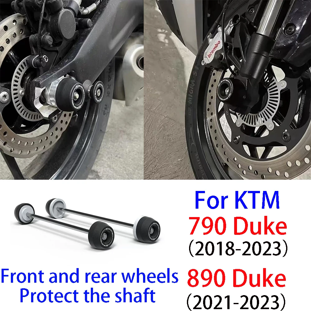 

For KTM 790 890 DUKE R/GP 2018-2023 Front Rear Wheel Protector Axle Fork Crash Slider Fit