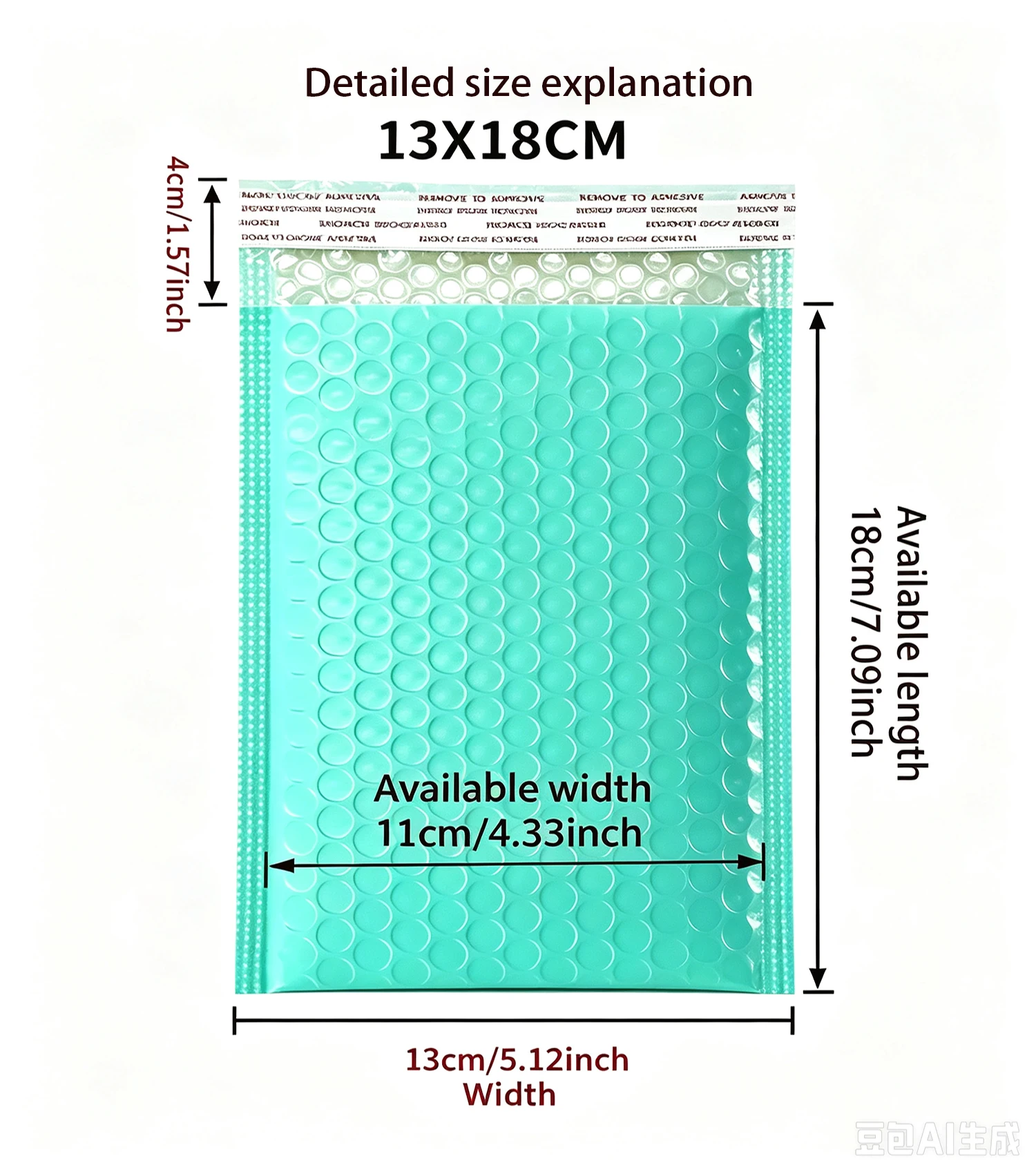 Self Seal Green Padded Bubble Mailers Shockproof Waterproof Shipping Envelope Pouches Lightweight Mail Bags for Small Goods