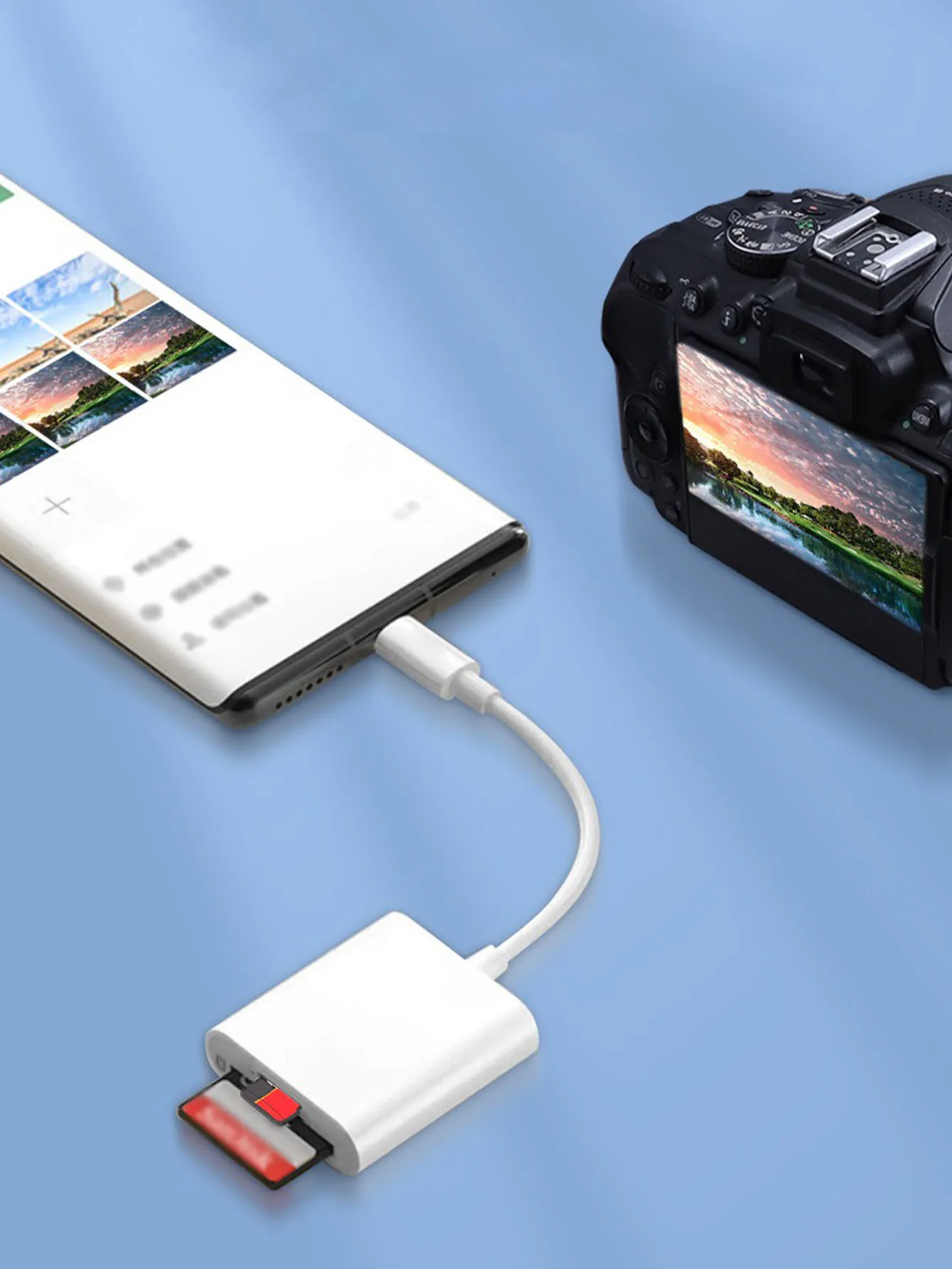 เครื่องอ่านการ์ดสมาร์ทการ์ดแบบ Type-c แบบสองในหนึ่งเดียว, USB 3.0, เครื่องอ่านการ์ด OTG อเนกประสงค์, รองรับเครื่องอ่านการ์ด SD/TF