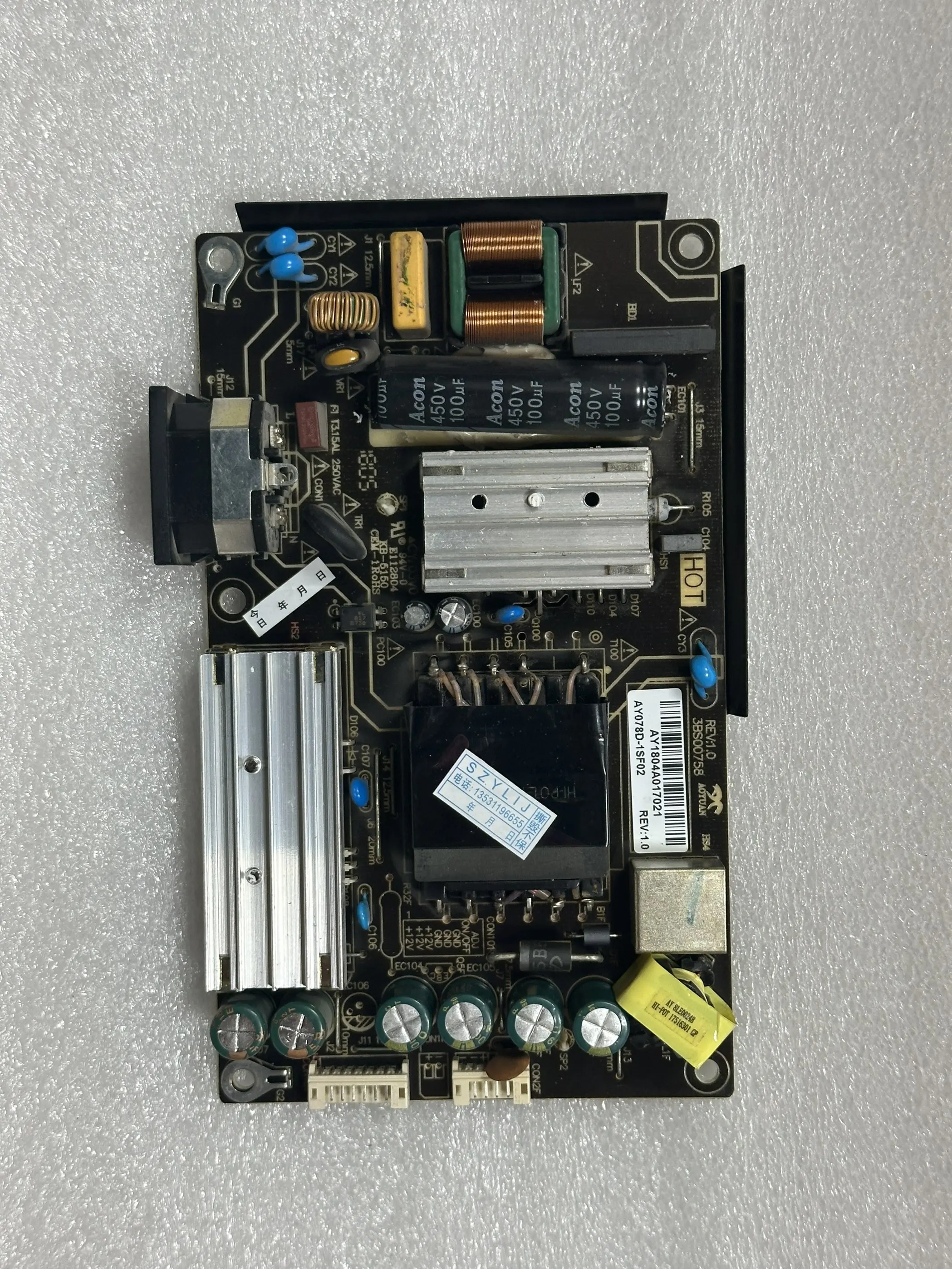 

Плата питания DS-D5032FQ-B KB-3151C AY078D-1SF02 3BS00758 REV1.0