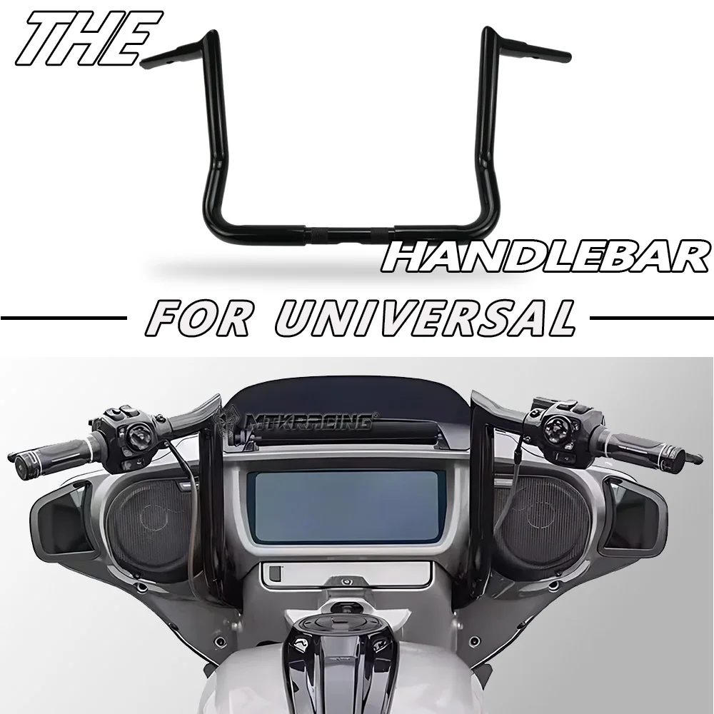 

MTKRACING Motorcycle Accessory Fat Chizeled Ape Hanger Handlebar For Harley UNIVERSAL