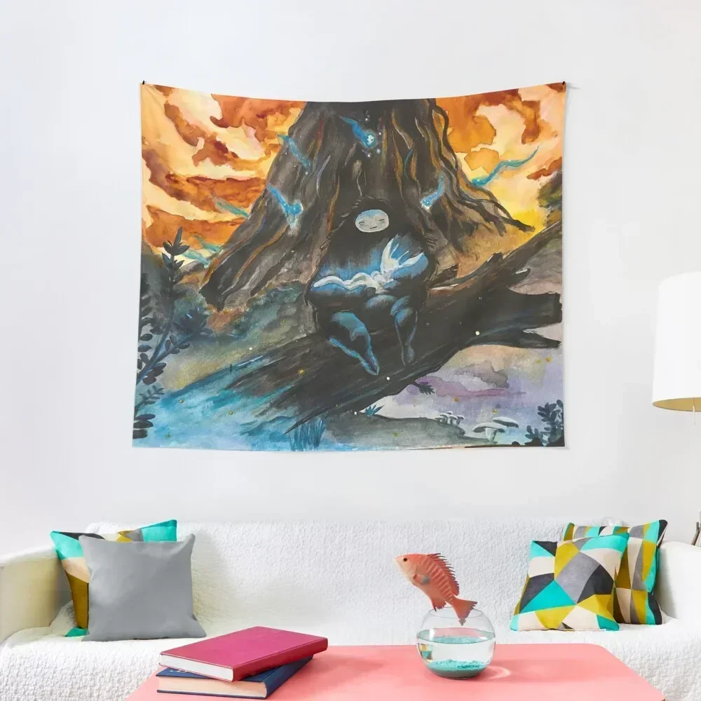 

Ori and the Blind Forest Watercolor Cover Tapestry Decoration Aesthetic Nordic Home Decor Tapestry