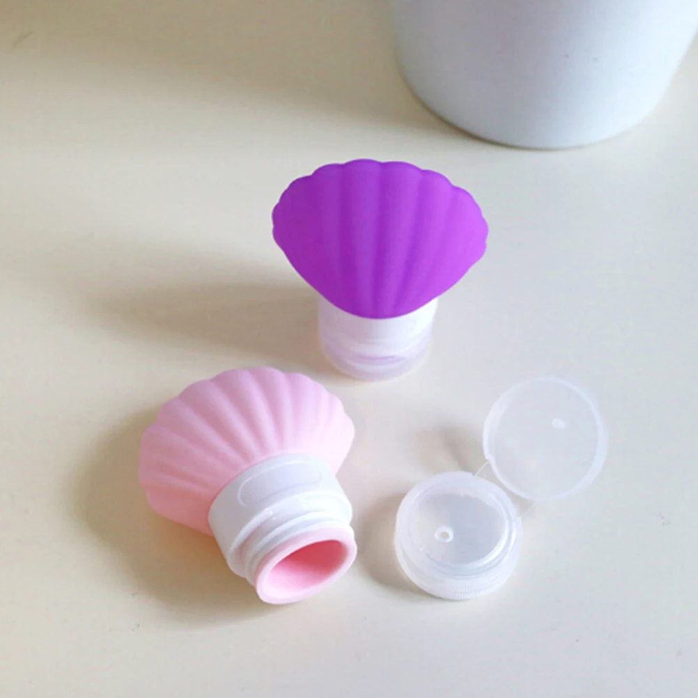 

5pcs Silicone Travel Bottles Small Size Storage Containers for Shampoo Lotion Sunblock Portable Liquid Packaging
