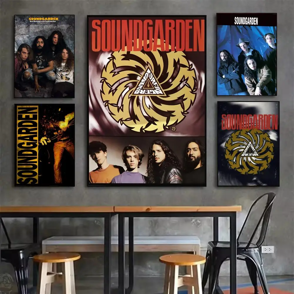 

S-Sound GardenS Band Cool Poster Home Living Bed Room Bar Hallway Sticky Wall Art Printing Waterproof Aesthetic Decor
