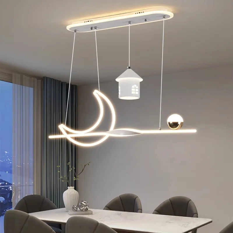Nordic Home Decor LED Chandelier Lamp Dining Living Kitchen Coffee Room Lustre Modern Hanging Ceiling Light Fixture Indoor Light