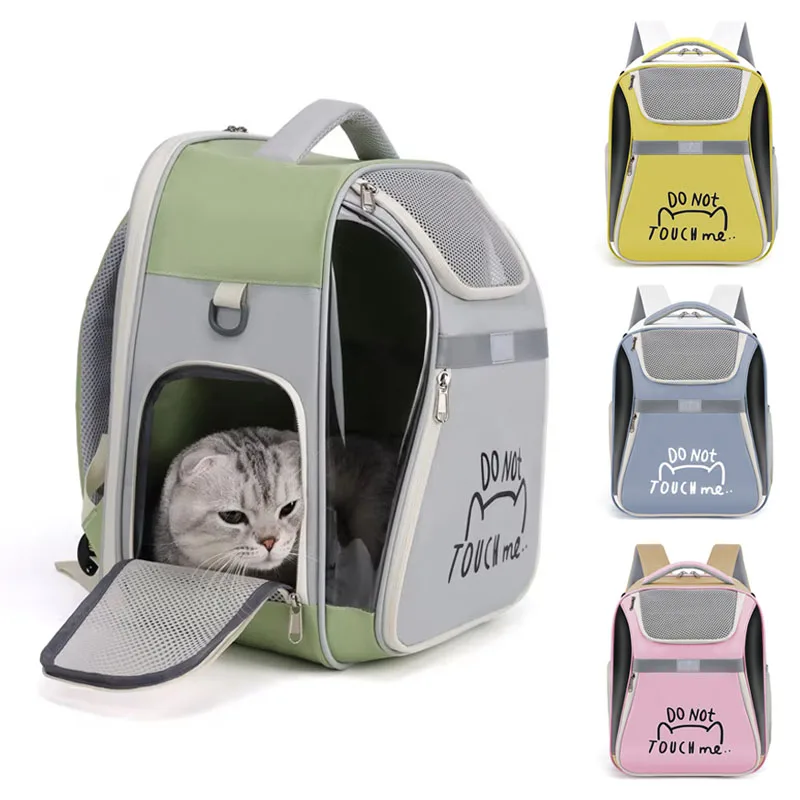 

Breathable Cat Backpack Carrier Large Space Pet Travel Bag Hands-Free Dog & Cat Carrier Backpack for Outdoor Hiking Walking