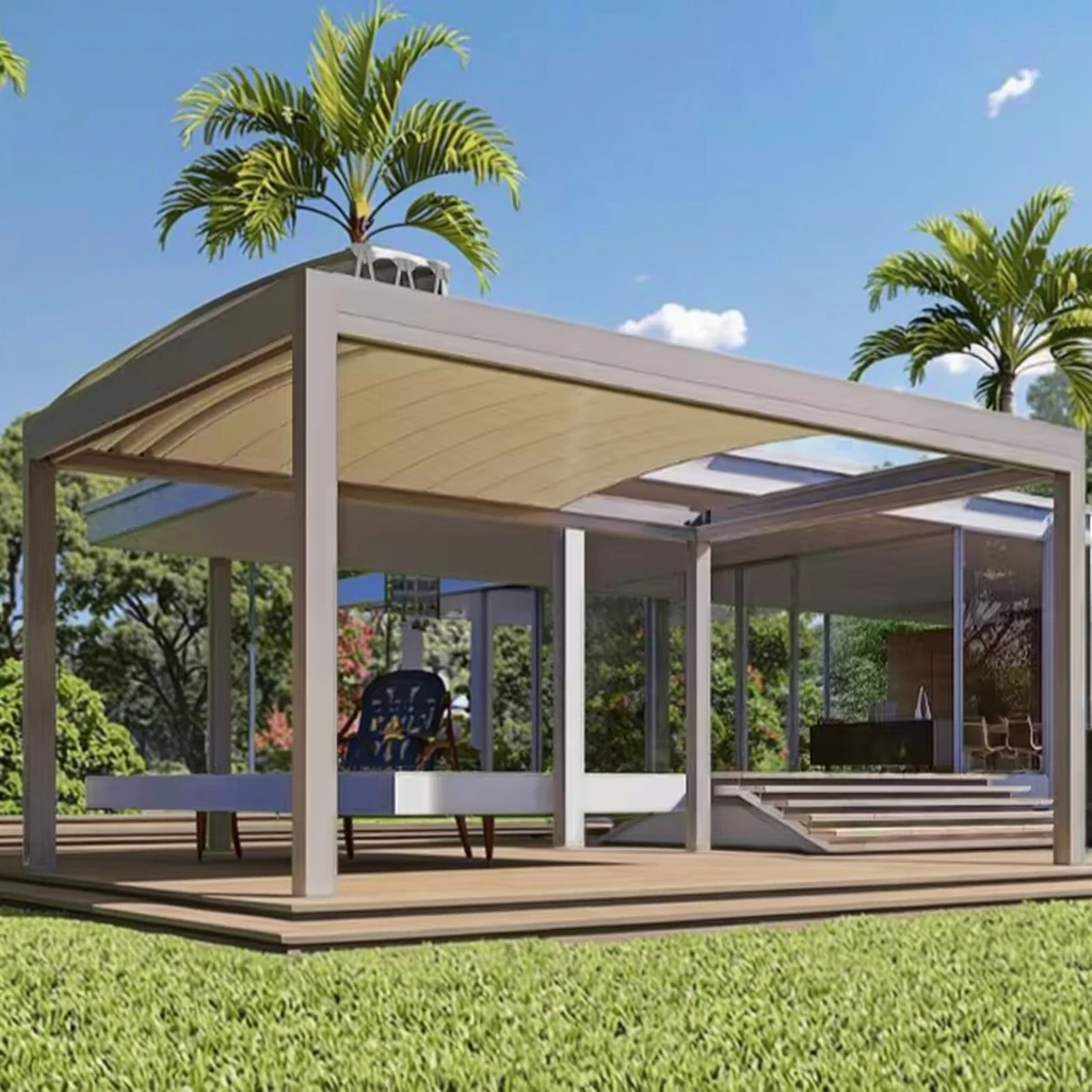 

House Deck Waterproof Retractable Aluminium Pergola Profiles