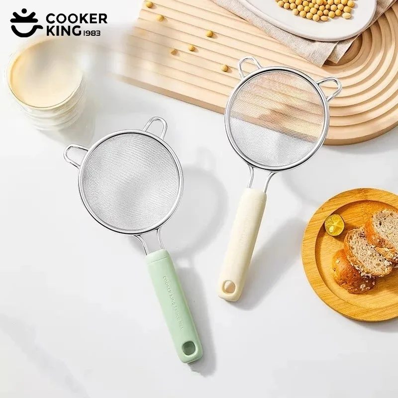 

COOKER KING Fine Mesh Strainer Stainless Steel Colanders Cute Soy Milk Strainer Medicine Filter Mesh Home Juice&Flour Sieve Mesh
