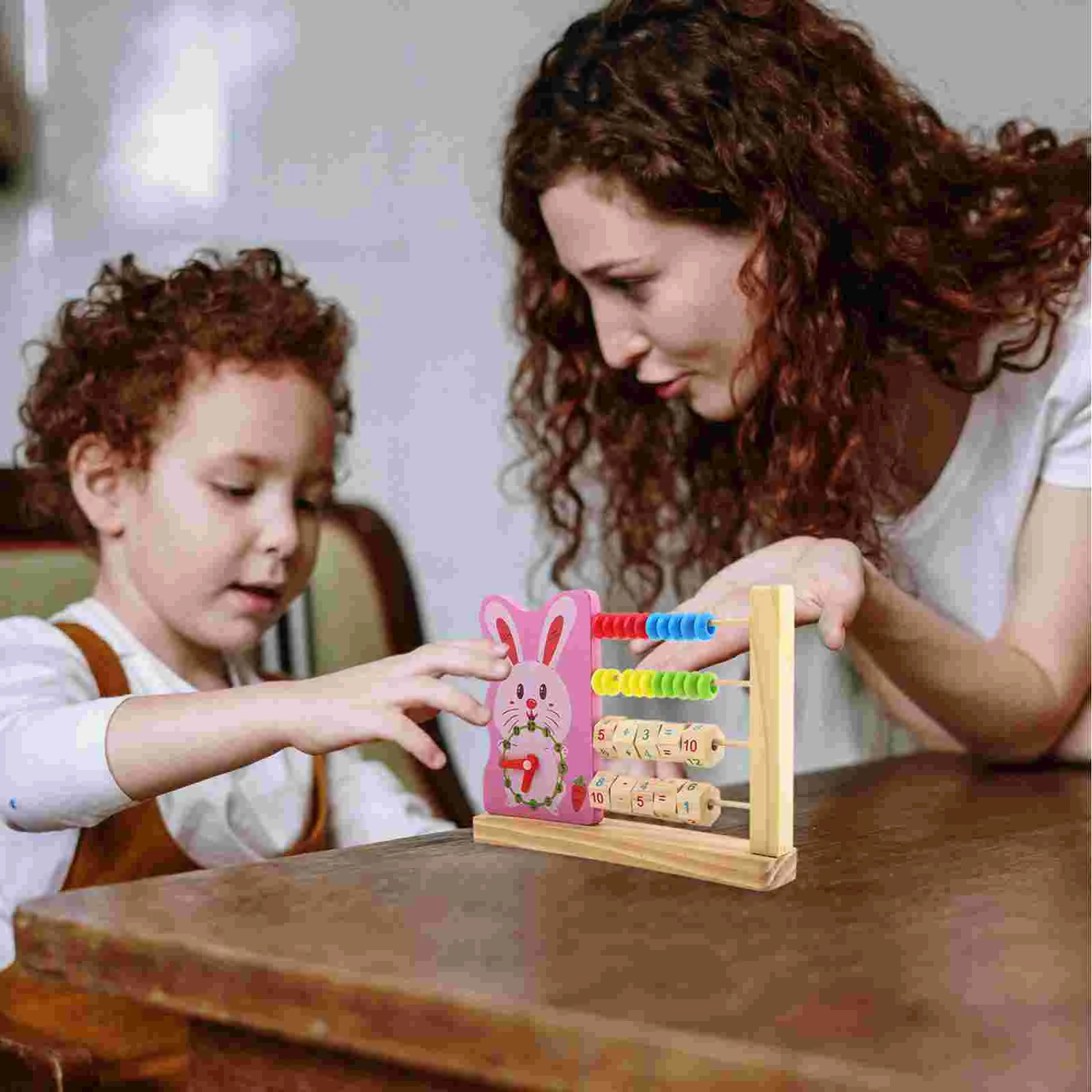 Holz Uhr Frühen Kindheit Bildung Spielzeug Abacus Mathematik Baby Computing Rack für Kinder Spiel Pädagogisches Spielzeug Zählen Werkzeug
