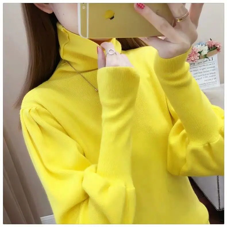 Long Sleeve Turtleneck Sweater Women Spring Autumn Winter Korean Fashion Casual Girl Kawaii Warm Pullover Female Cheap Wholesale