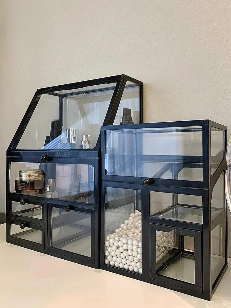 

Настольный органайзер для ухода за кожей, пылезащитный тюбик для хранения губной помады Der Sle Bru, средства по уходу за кожей, стеклянный материал Ra, 2 слоя