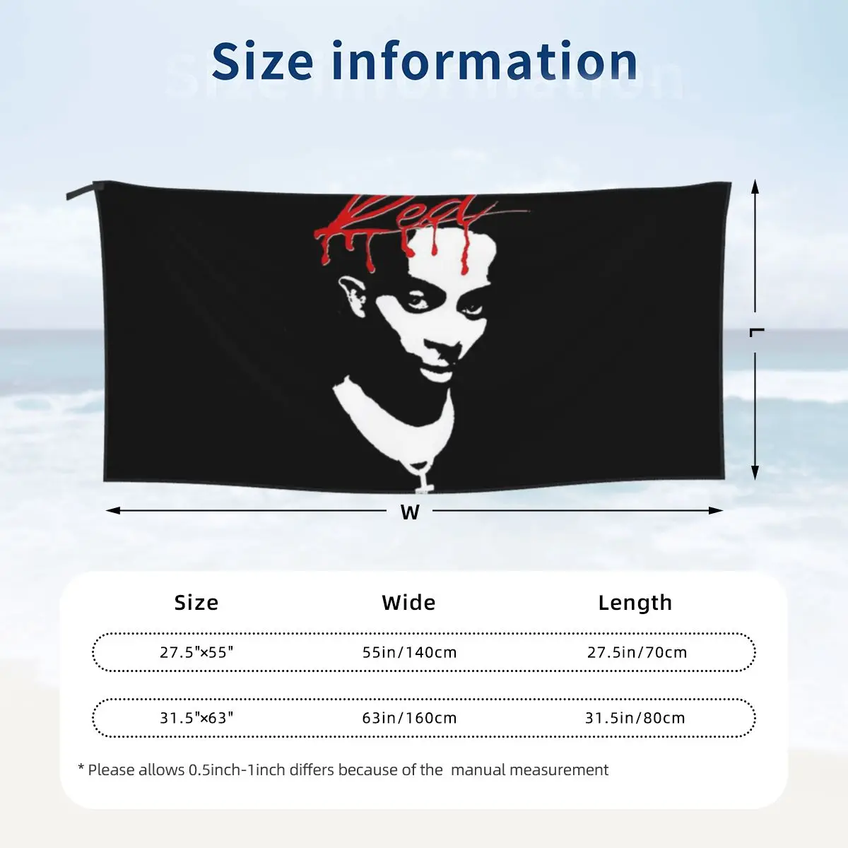 Playboi Carti Whole Lotta Red Beach Towel Soft Microfiber Quick Dry Absorbent Quick Towels For Yoga