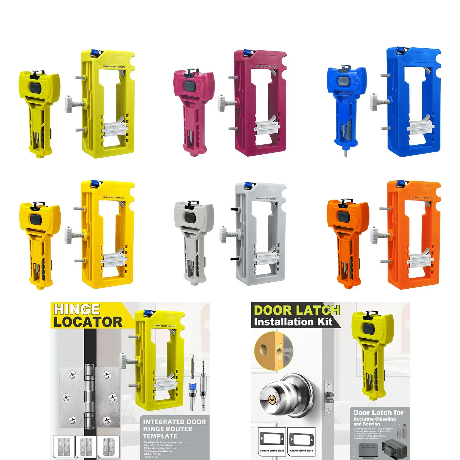 Door Hinge Jig Practical Easy to Install Wear Resistant Convenient Portable Hand Tool Hinge Installation Kit for DIY Carpenter