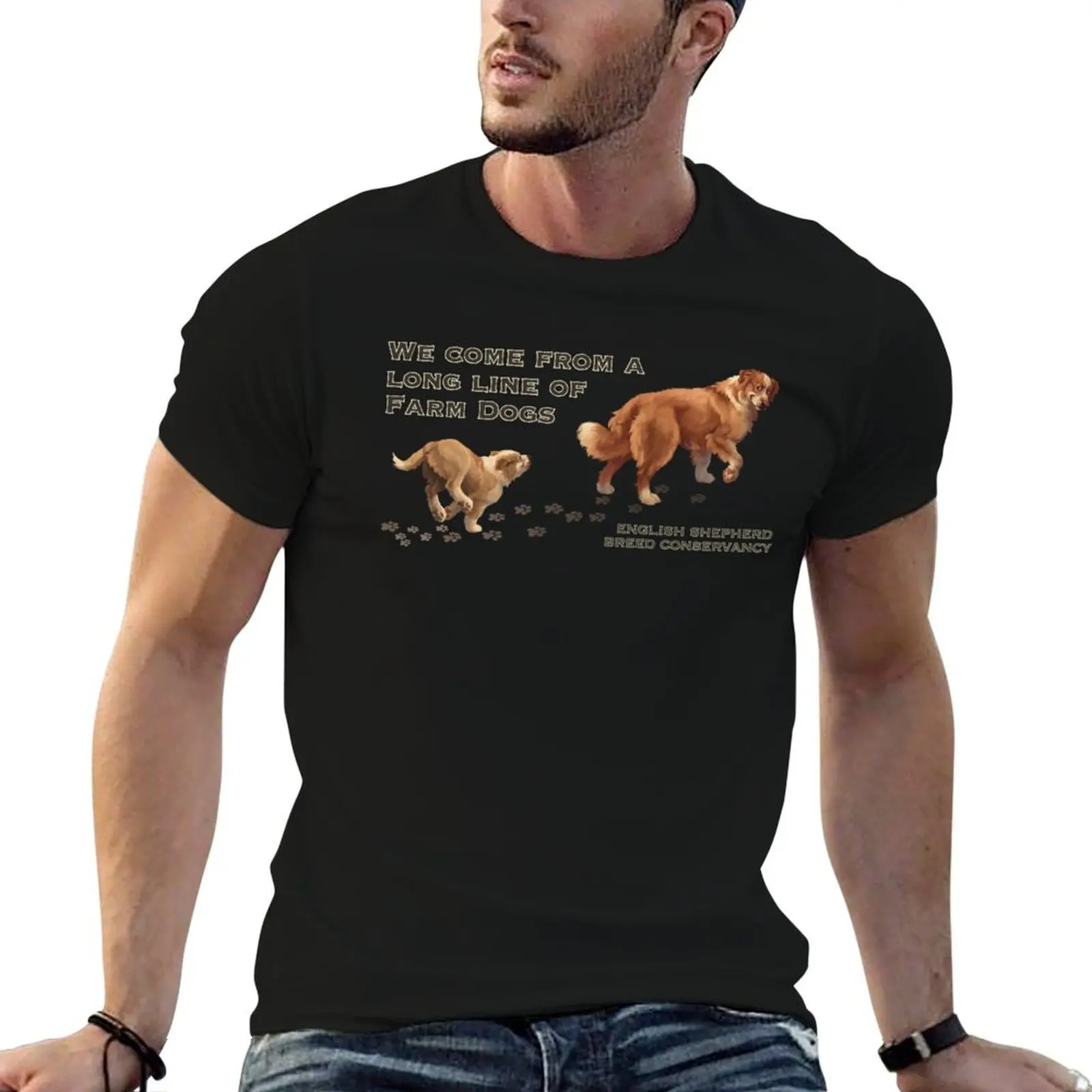English Shepherd- Long Line of Farm Dogs- Clear Sable T-Shirt Outdoor Activity Sports T-Shirt