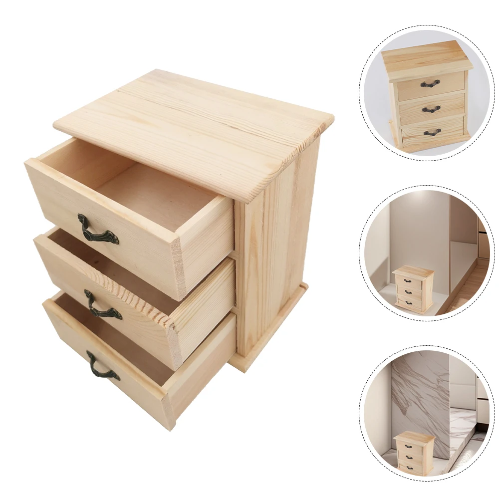 

3pcs Wooden ganizer Storage Box Drawers for Office Supplies Small Desk ganizer Jewelry Essential Oil Bottles Small Wood Box