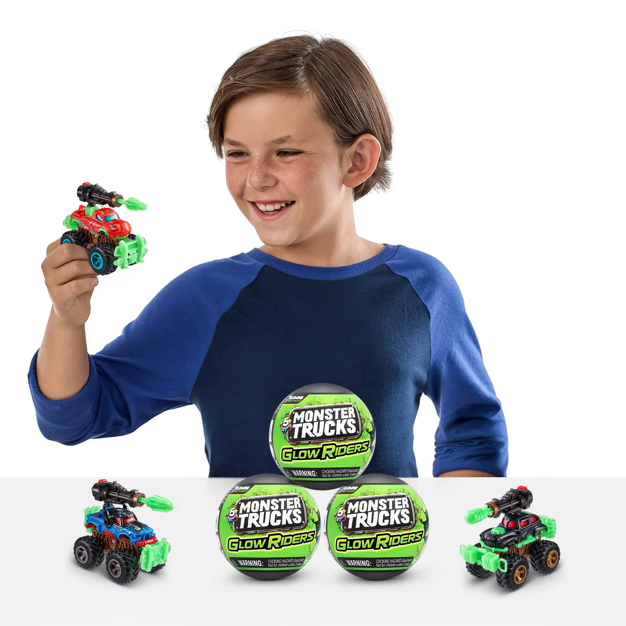 Zuru 5 Verrassende Monstertrucks Glow Riders Serie 2 Mysterieuze Verzamelbare Capsule Bal Verzamelspeelgoed Vakantiegeschenken Voor Kinderen