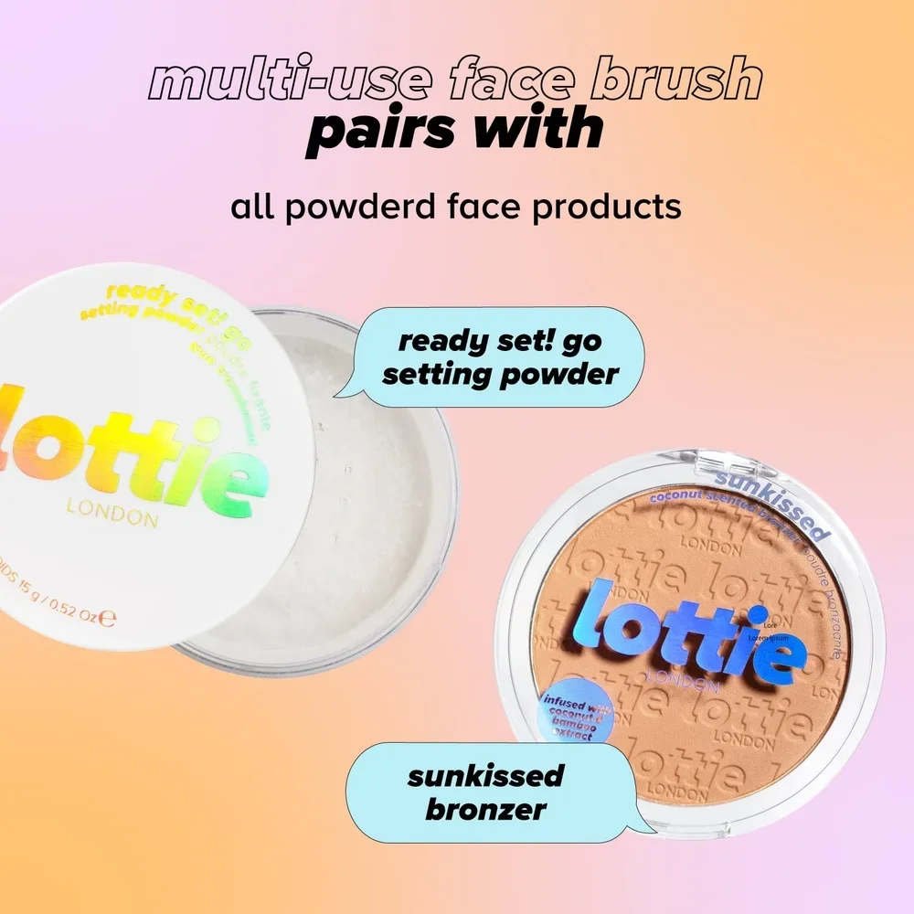 فرشاة وجه متعددة الاستخدام، شعيرات صناعية ناعمة خالية من القسوة، بودرة أحمر الخدود المثالية، وضع مسحوق المكياج #6