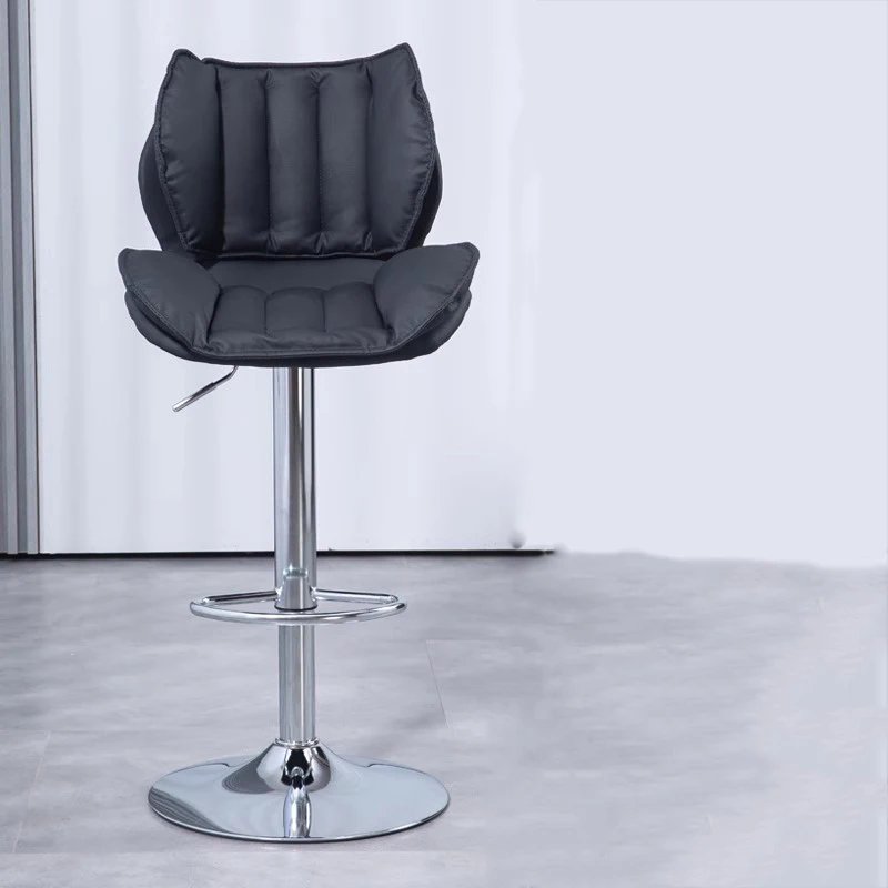 

Minimalist Cute Bar Stools Black Portable Unique Elegant Sturdy Bar Stools Backrest Swivel Sillas Barra High End Furniture
