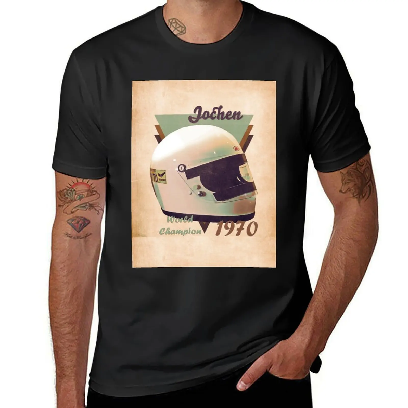 Jochen Rindt's helmet T-Shirt Blouse quick drying mens champion t shirts