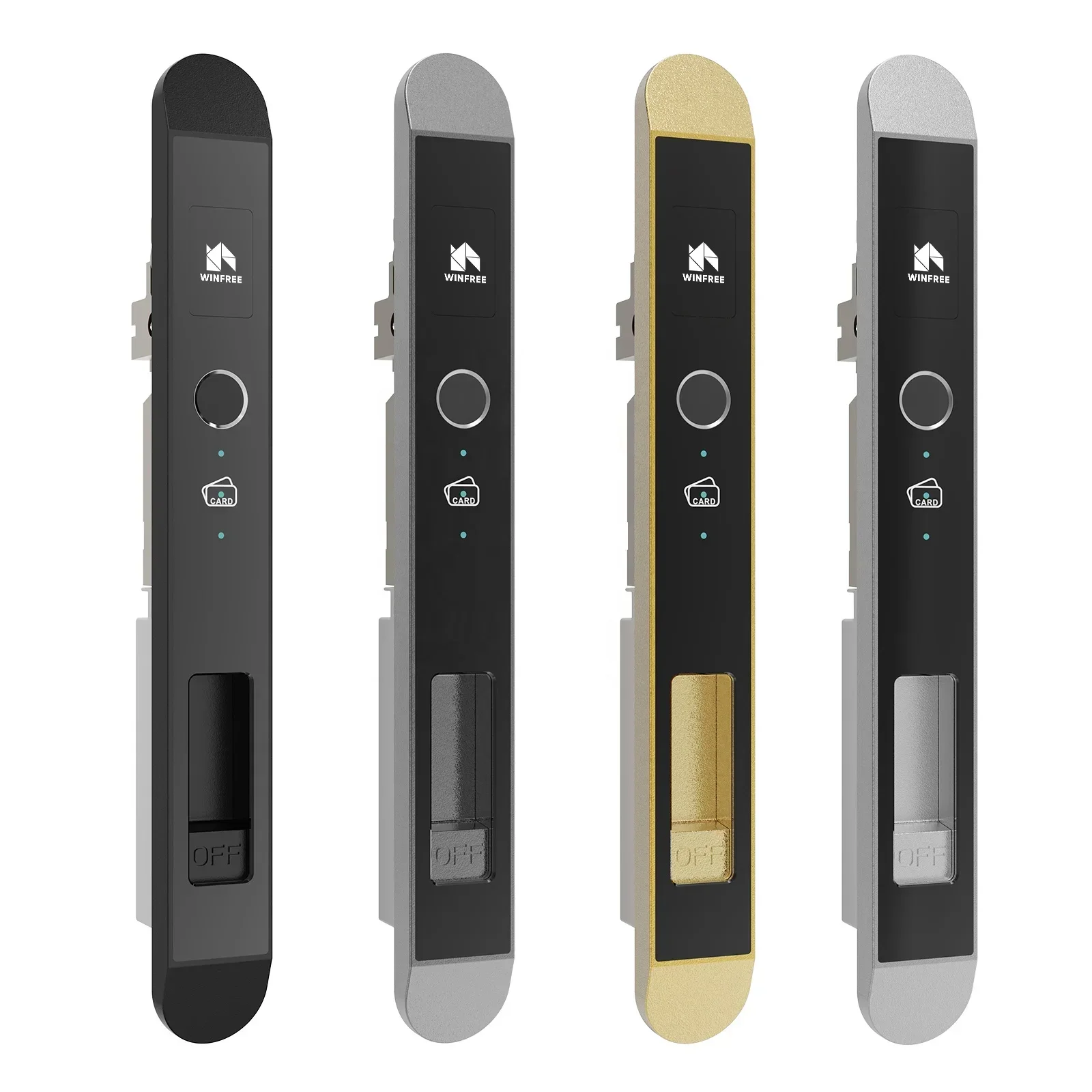 003 WINFREE hardware High Security Electronic Smart Fingerprint Tuya App Window and Sliding Door Smart Lock For Office
