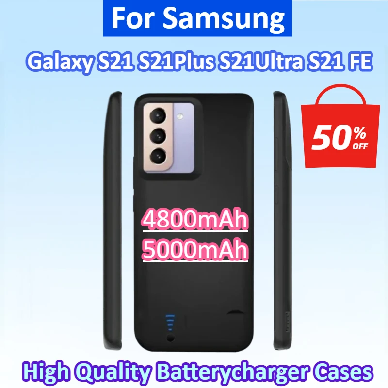 Newest Battery Charger Case for Samsung Galaxy S21 S21Plus S21Ultra Portable Extended Power Bank Case for Galaxy S21 Plus FE
