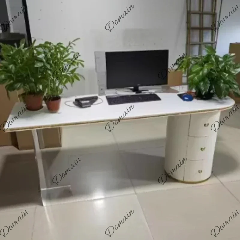 46X M Luxury Modern Reception Table Cream Style Beauty Medical Beauty Consultation Office Boss Tables Office Desks And Workstati