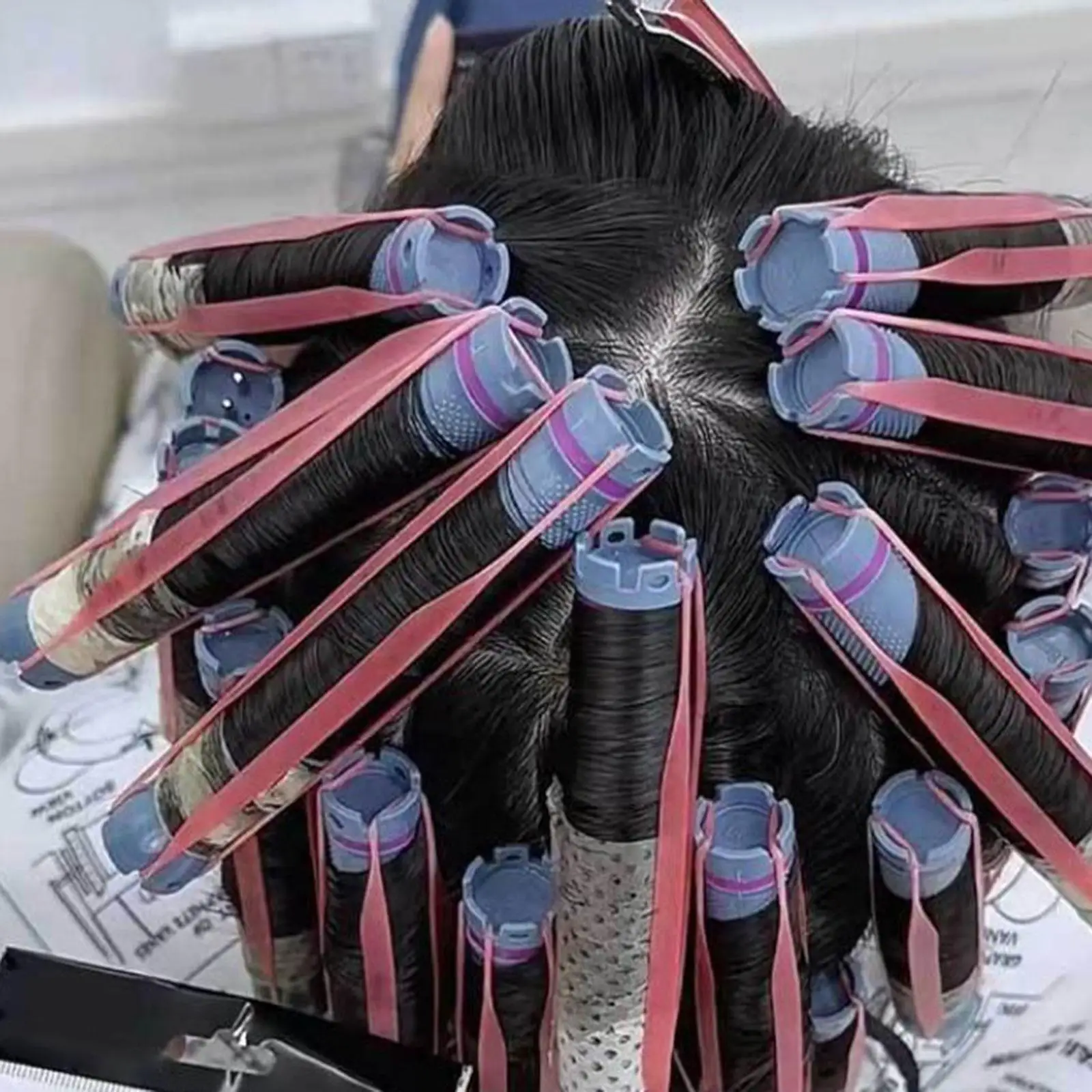 

20Pcs Curling Perm Rods Bands Hairdressing Styling Tool Cold Wave Rods Bands Salon Accessories Roller Bands for Girls