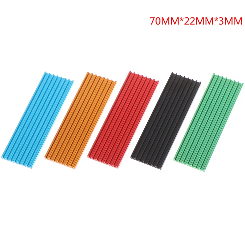 Aluminum Cooling Heat Sink Thermal Pads Heat Dissipation Radiator Thickness 3mm for M.2 NGFF SSD Heatsink