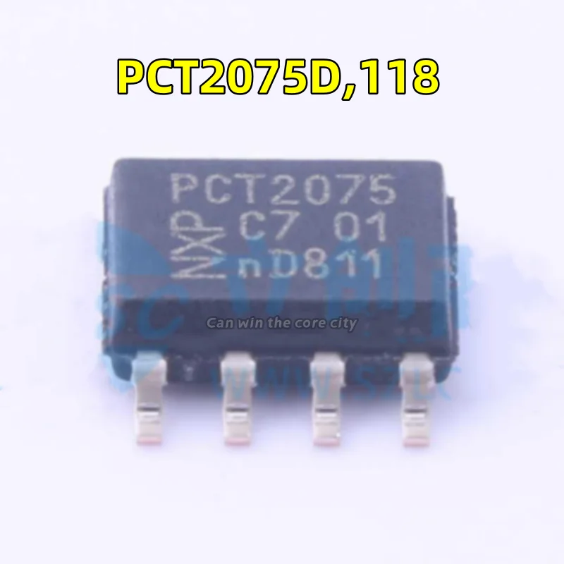 5-100 PCS/LOT new PCT2075D, 118 screen printed PCT2075 patch SOP-8, temperature sensor chip in stock