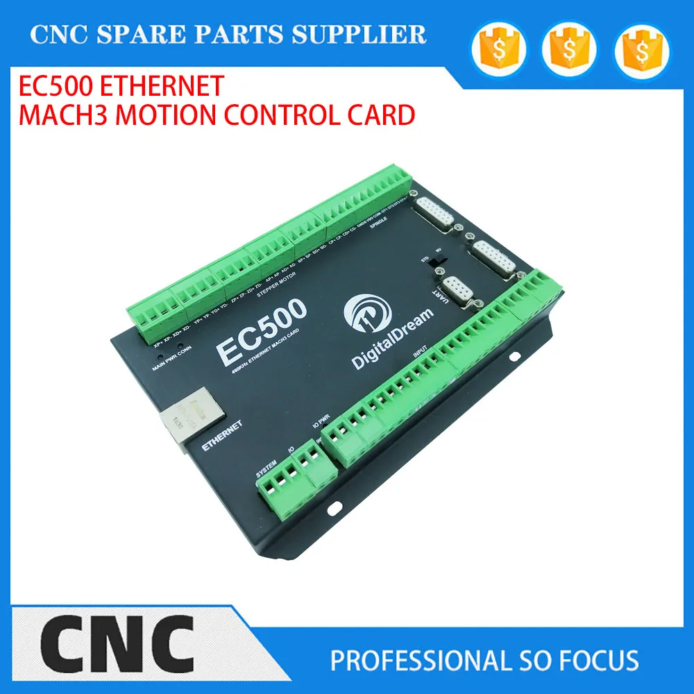 EC500 Mach3 Ethernet 3/4/5/6 axis motion controller NVEM upgrade version Engraving machine motor motion control system