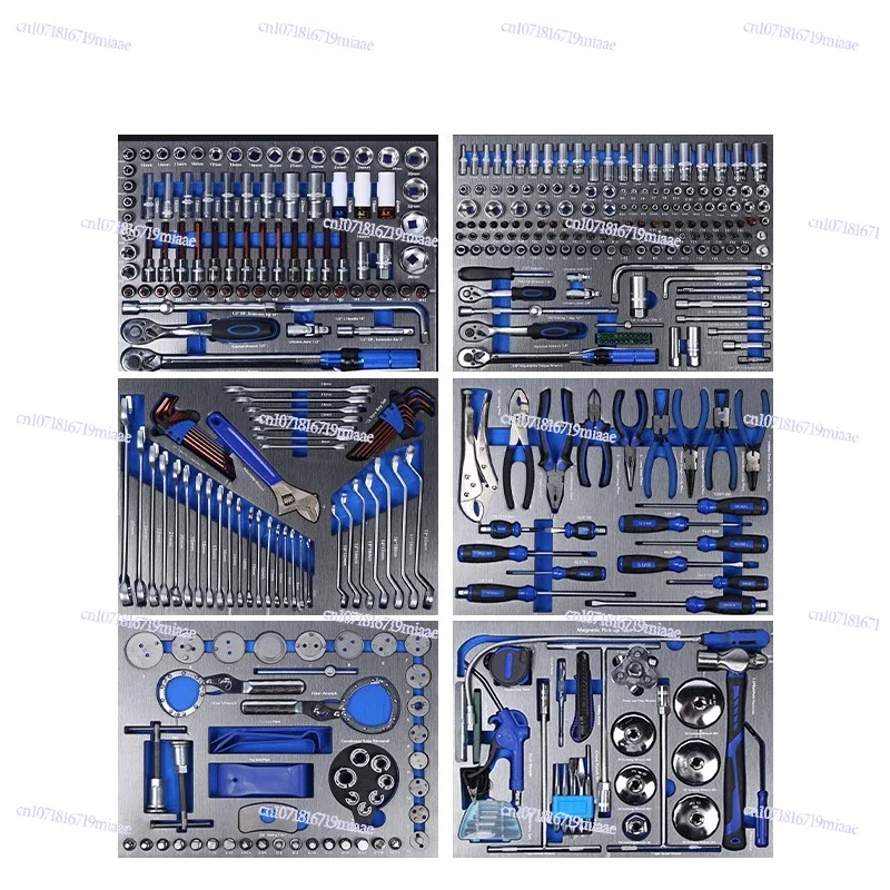 Sets Workshop Garage Storage Car Repair Cabinet Trolley 7 Drawer Tool Box 5 Layer 168pcs  Hand Tools