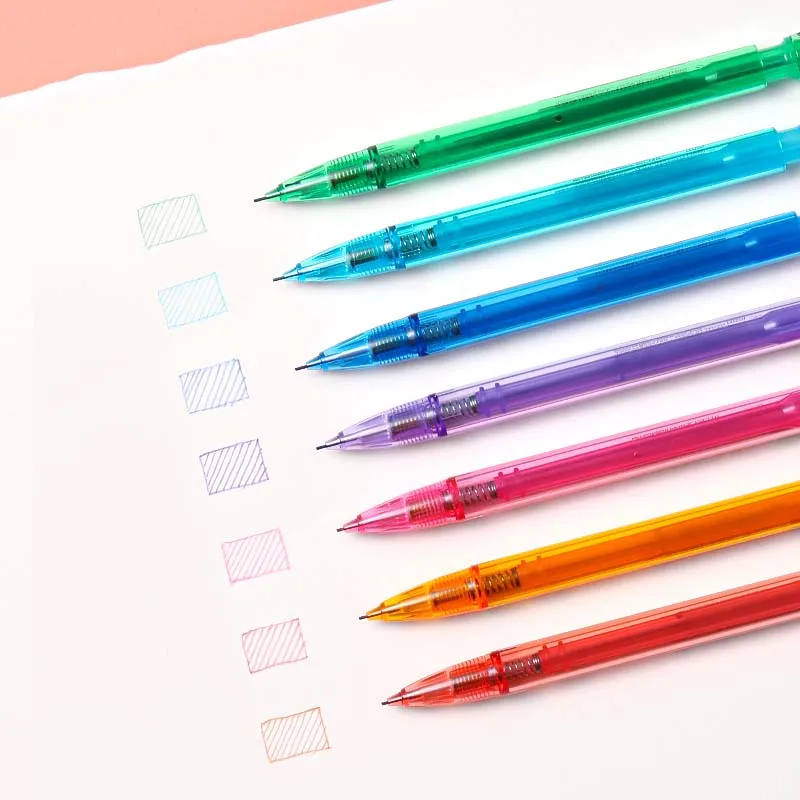 1Set Japan UNI Color Mechanical Pencil/lead/eraser 7Colors M5-102C Student Supplies