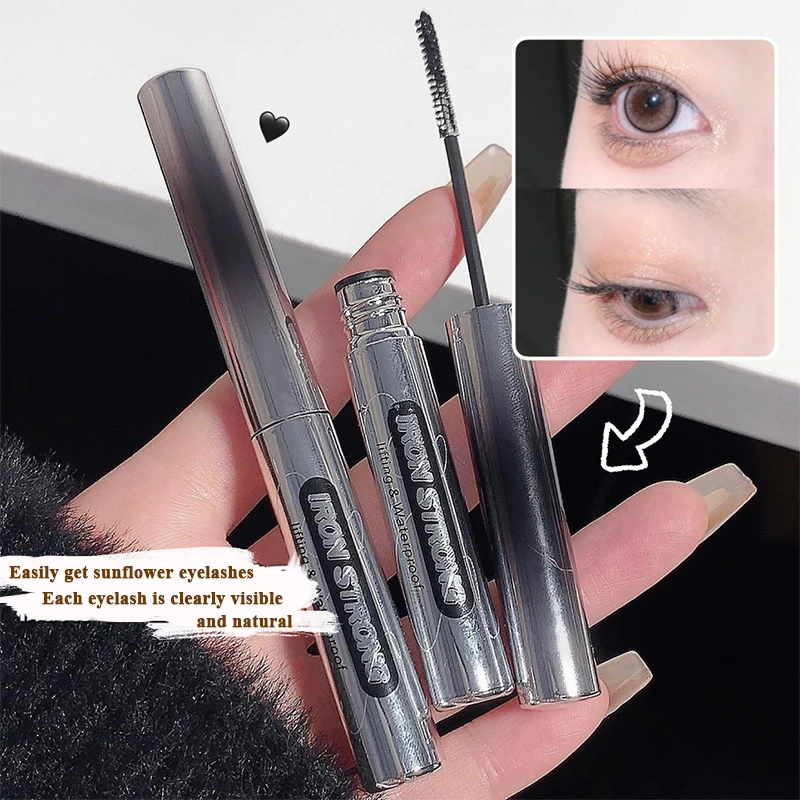 ماسكارا سميكة ثلاثية الأبعاد لتجعيد الشعر مقاومة للماء والعرق، رأس فرشاة رفيعة رفيعة بدون تلطخ، تدوم طويلاً #3